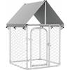 vidaXL Gabbia per Cani da Esterno con Tetto 100x100x150 cm