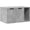 vidaXL Recinto Lettiera Gatti Grigio Cemento 60x40x40 cm in Truciolato, mobili per lettiera per Gatti, mobili per lettiera, mobiletto per lettiera per Gatti