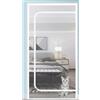 Kongdson Zanzariera a rete per balcone, balcone, patio, balcone, zanzariera per porta, zanzariera per porta, con cerniera, facile da usare (90 x 200 cm, bianco-C)