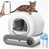 GESEILAY Lettiera Gatto Autopulente,Lettiera Autopulente per Gatti, Grande Capacità 65 L + 9L, Tipo Chiuso/Inodore, Lettiera Automatica per Gatti adatto per Più Gatti (IT-A)