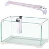 Aquariumline Tartarughiera/Teca in Vetro per Tartarughe d'Acqua e di Terra, Rettili - Completa di Filtro Interno e Plafoniera LED - 54 Litri, 28,6x18,8x16,5 cm