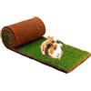 PetZolla Ricarica M Coniglio PetZolla - Lettiera coniglio estiva in vero prato naturale e atossico 92x52 cm, Ricambio facile da sostituire per il Kit M, Tappetino per conigli dura fino a 5 mesi