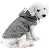 smalllee_lucky_store Maglione con cappuccio imbottito gilet cappotto per il freddo Chihuahua cappuccio cane gatto cappotto invernale per cani di piccola taglia grigio caldo XXL
