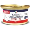 Generico Umido Gatto Unicamente Alimento completo per gatti adulti di tutte le taglie,gusto Vitello,senza cereali,senza conservanti | 12 lattine da 85 grammi l'una.