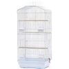 LANTUS Gabbia Voliera per Uccelli Pappagalli Inseparabili Calopsite Parrocchetti con Tetto Apribile da Appendere in Metallo (46*36*92 cm (bianco))