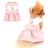 PAIDEFUL PADEFUL - Set con pettorina e guinzaglio per cani di piccola taglia, con ali angolate, pettorina per cuccioli di piccola taglia, vestito estivo da principessa, gonna prendisole per chihuahua, Yorkie,