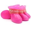 SteJar Copriscarpe in gomma antiscivolo impermeabile per cani, per stivali e zampe (rosa, M)