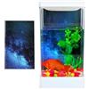 Generico Acquario - Kit Acquario Compatto Con Luce E Filtro | Decorazione da Scrivania per Studio Ufficio Casa Ambienti Piccoli