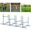 LZQ Agility - Set di attrezzi per cani, set di ostacoli per cani, con 4 ostacoli regolabili in altezza, set da allenamento per animali domestici, set per l'allenamento con aste, con custodia, 104 x 70