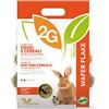 2G Pet Food Wafer Flakes Fieno Naturale per Conigli e Roditori con Cereali e Legumi Fioccati a forma di wafer Snack Fibra Lunga Senza Conservanti Made in Italy 2kg