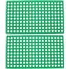 FRCOLOR Tappetini per Gabbia per Rabbit in Plastico 2pezzi Design a Fori Rotondi e Drenaggio Anti-Perdita per Allevamento Conigli e Piccoli Animali