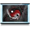 LYYAB Adesivi per sfondo acquario - Yin e Yang Koi orientale - Poster decorativo per terrario rettile (60 x 30 cm)