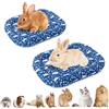 BellyBloom Confezione da 2 letti morbidi per conigli a doppio lato 38,9x26,9x4,98 cm con cuscino intorno per cuccioli, gattini, piccoli animali domestici, tappetino cuscino, letti per dormire per trasportino