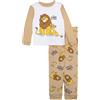 Disney Pigiama da bambino, 2 pezzi, aderente, in cotone, morbido e carino, per bambini, Simba Mufasa, 4 anni