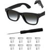 Mryok Viti di ricambio per occhiali Ray-Ban Meta Wayfarer/Skyler/Headliner Gen 1 e Gen 2 Smart AI - Opzioni, 4 paia, argento, Taglia unica