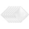 HOULIFE Fazzoletti da donna in morbido cotone bianco puro con bordo in pizzo per festa di nozze, Colore 1-6 pezzi, M