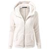 ShangSRS Giacca Donna Elegante, Donna Felpa con Cappuccio Maglione Cappotto Inverno Caldo Lana Cerniera Cappotto Outwear Pile Pelliccia Inverno Manica Lunga Cappotto Parka (bianco, M)