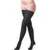 sanaGens Autoreggenti modello CHAMPAGNE Calze a compressione graduata 70 DEN NERO 12/15 mmHg Tg.3