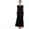 zhngqnger Costume Da Ballo Standard Nazionale Di Valzer Moderno In Seta Di Latte Di Pizzo, Vestito Da Ballo Liscio, Valzer, Ballo Di Tango, Costumi Di Danza Standard Nazionali ( Color : Black , Size : XXL )