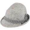 Hut Breiter Breiter Original - Cappello bavarese da uomo, in feltro, con testa a punta, 100% lana, con cordino sottile e cordino in lana Grau X-Large