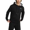 Champion Uomo Powerblend Felpa con Cappuccio, Nero - Left Chest Script., M