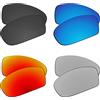 EZReplace Lenti di ricambio compatibili con occhiali da sole Revo Guide II RE4073-63mm (lenti polarizzate) - Adatto per montatura Revo Guide II (nero carbonio+blu ghiaccio+rosso fuoco+metallo