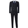 Tru Clothing Abito da Uomo Blu Navy 3 Pezzi Gatsby 1920s Blinders Gangster Gessato su Misura 54