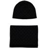 Calvin Klein sciarpa capello Soft Giftset Monogram Beanie + Scarf Black Classic Mono nero