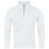 PODOLIXIA Maglione da uomo con collo alto con cerniera a 1/4, slim fit, maniche lunghe, maglione da uomo, tinta unita, maglione invernale da uomo, bianco, XL