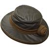 WALKER AND HAWKES Walker & Hawkes - Cappello cerato da donna con rosa Windsor, cappello a tesa larga con fiore - verde oliva Olive XS