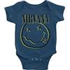 Nirvana Bambino A Crescere Inverse Smiley Band Logo Nuovo Ufficiale Navy Blu 0 Size X-Small (0-3 months)
