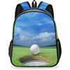 WowPrint Zaini per bambini con palla da golf per scuola materna, zaino da golf, zaino da viaggio, zaino casual per bambini, ragazzi e ragazze, Colore, 34 cm