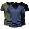 Genérico 3 pezzi - T-shirt da uomo a maniche corte di grandi dimensioni estive abbigliamento da strada rilassato magliette a maniche corte taglio regolare, E, 3XL