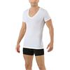 ALBERT KREUZ Uomo Maglietta Intima Tecnica Cool Clima Scollo a v Profondo Maniche Corte Bianco 3XL
