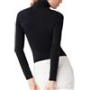 Cotonella 3 Pezzi Maglia Dolcevita 3505 Manica Lunga Caldo Cotone, Cotone Caldo, Donna Nero XXL