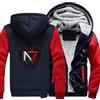 SHAMMA Felpe con cappuccio da uomo Cappotti per Mass Effect N7 Felpe Full Zip Slip Giacche calde e spesse con cappuccio Autunno Inverno Abbigliamento casual Capispalla-D||3XL