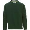 PAYPER Mistral+ Felpa Girocollo da Uomo a Manica Lunga Raglan Misto Cotone Polsini Vita in Costina Elasticizzata Verde (L)