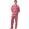 Noidinotte; more than pyjamas Noidinotte - Pigiama Uomo Flanella Articolo Tartan. - M Rosso