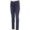 PAYPER West Lady Pantalone da Lavoro Donna Multitasche Taglio Jeans Misto Denim Chiusura con Zip Porta Metro Smartphone Martello Penne Cutter Effetto Consumato delavè Blu (40)
