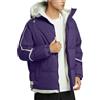 Generico Giacca Invernale Uomo Tinte Unite, Giubbotto Termico Uomo Cerniera con Cappuccio con Tasche, Piumini Running - Giacche Leggeri Vintage Viola M
