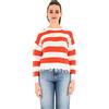 VICOLO maglia donna bianco/rosso 77062E - UNI