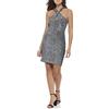 Guess Sequin Mesh Cross Over Bodice Top Mini Vestito da Sera, Blu-Verde, 46 Donna