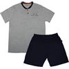 Navigare B2141312 Set di Pigiama, Pigiama Serafino, XL, Uomo, Grigio Melange