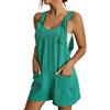 JokeLomple Pantaloncini da donna con spalline con laccetti, tuta con scollo tondo e taschino75