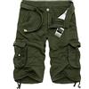 MJGkhiy Pantaloni Corti Uomo Cargo Pantaloncini Cotone con Multitasche Elastici Pantaloni Corti da Lavoro Gamba Dritta Shorts Cargo Bermuda Uomo con Tasche Taglie Forti