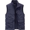 Generic Gilet Imbottito Uomo Leggero, Gilet Uomo Da Lavoro, Giacca Smanicato Largo Con Tasche a Cerniera Giubbotto In Piumino Termica Invernale Senza Maniche Perfetta Per Escursionismo E Attività Invernali
