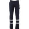 Ergos Workwear Payper Power Stretch Summer Reflex Pantalone da Lavoro in Mini Ripstop Cotone Leggero Bande retroriflettenti Multitasche (IT, Testo, S, Regular, Regular, Blu Navy)