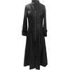TDEOK Giacca in pelle da donna, lunga, elegante, abito in pelle, nero, sexy, con chiusura lampo, abito a matita, vintage, per feste, cocktail, inverno, per le mezze stagioni, Nero AAA, XXXL