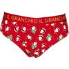 Il Granchio Slip Uomo Mutanda Elastico a Vista Cotone Elasticizzato Underwear Articolo GS1238, Rosso - Red, 6 - SESTA