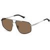 Polaroid PLD 4118/S/X Pilot Shape Polarized Sunglasses for Men, 59 mm Lens Size, Grey/Gold